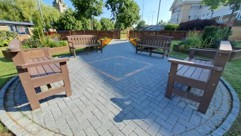 Garden with benches