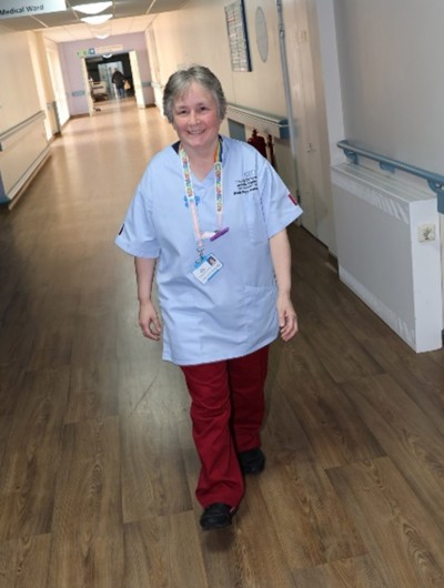 Walking the mile, radiology clinical assistant at University Hospital of North Durham Diane Waddell