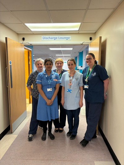 Clinical staff smiling on a ward