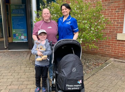 Abigail Spensley with her son and Specialist Bereavement midwife Jenna Goat at Durham.jpg.jpeg